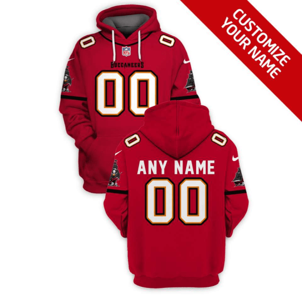 Personalized Men’s Tampa Bay Buccaneers Active Player 2021 Red Pullover Hoodie