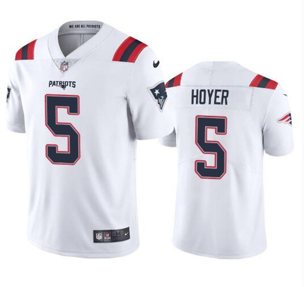 Personalized Men’s New England Patriots #5 Brian Hoyer 2021 White Untouchable Limited Stitched Jersey