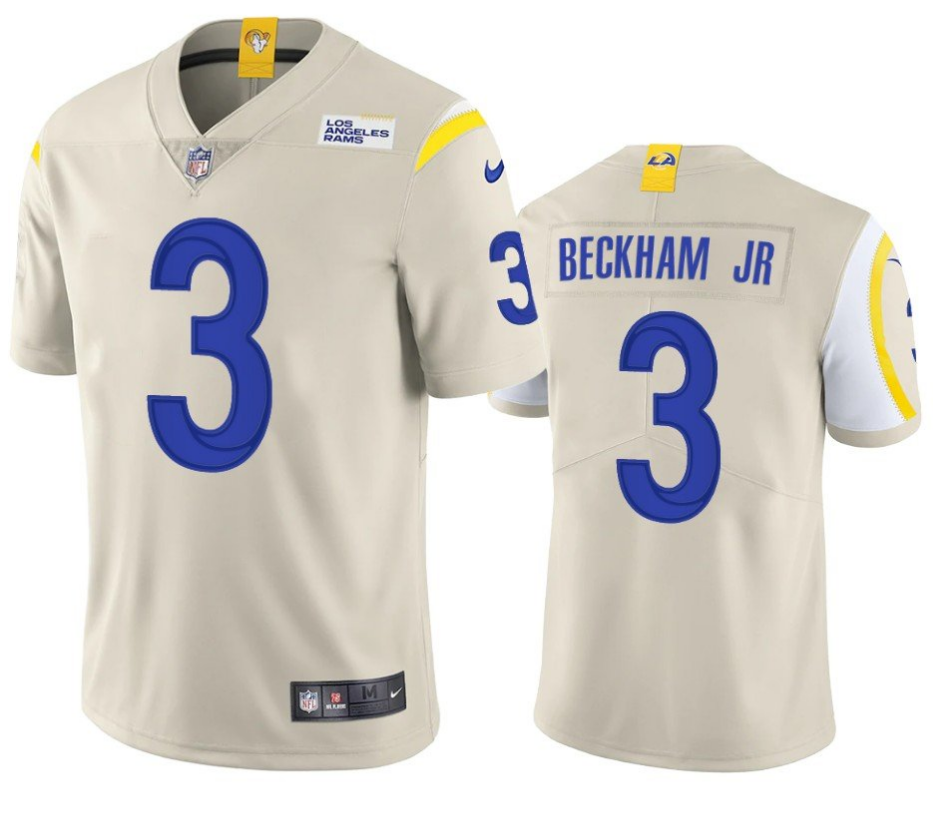 Personalized Men’s Los Angeles Rams #3 Odell Beckham Jr. 2021 Bone Untouchable Limited Stitched Football Jersey