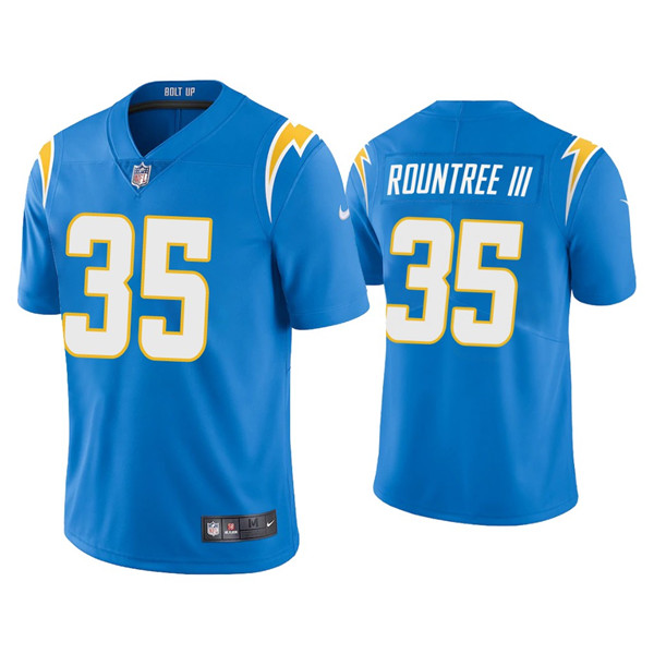 Personalized Men’s Los Angeles Chargers #35 Larry Rountree III 2021 Blue Untouchable Limited Stitched Jersey