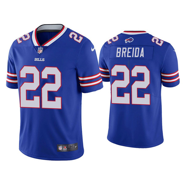 Personalized Men’s Buffalo Bills #22 Matt Breida Blue Untouchable Limited Stitched Jersey