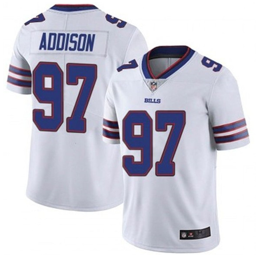 Personalized Men’s Buffalo Bills #97 Mario Addison White Untouchable Limited Stitched Jersey