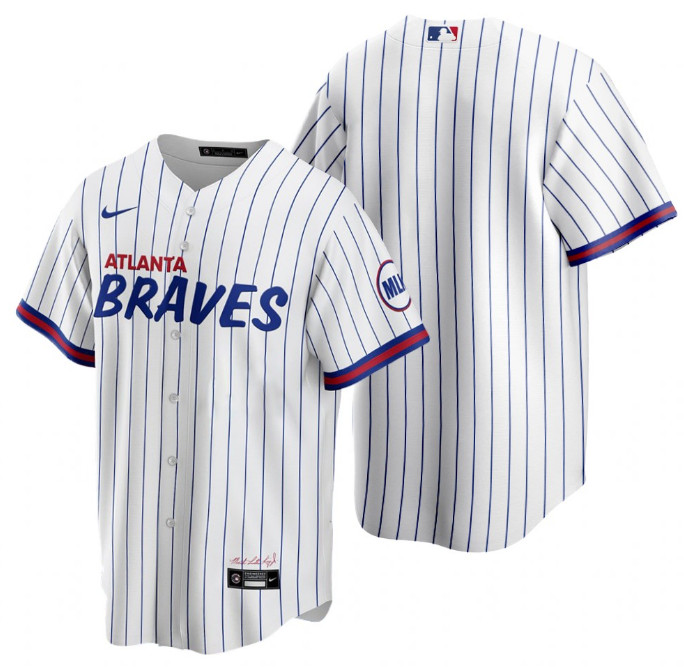 Personalized Men’s Atlanta Braves Blank 2021 White City Connect Stitched Jersey