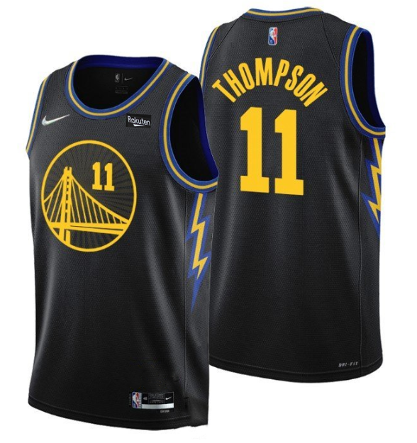 Personalized Men’s Golden State Warriors #11 Klay Thompson 75th Anniversary Black Stitched Basketball Jersey