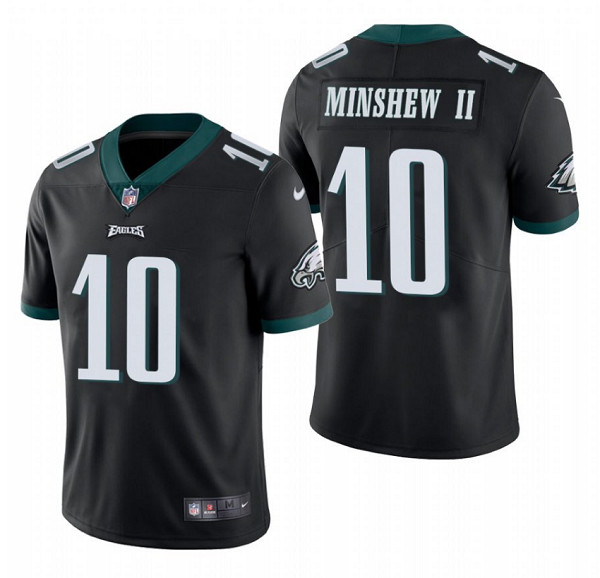 Personalized Men’s Philadelphia Eagles #10 Gardner Minshew II Black Untouchable Limited Stitched Jersey