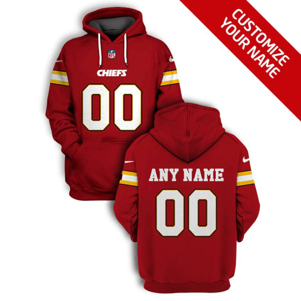 Personalized Men’s Kansas City Chiefs Active Red 2021 Pullover Hoodie