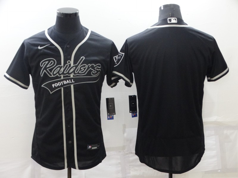 Personalized Men’s Las Vegas Raiders Blank Black Flex Base Stitched Jersey