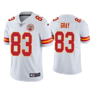 Personalized Men’s Kansas City Chiefs #83 Noah Gray White Limited Stitched NFL Jersey