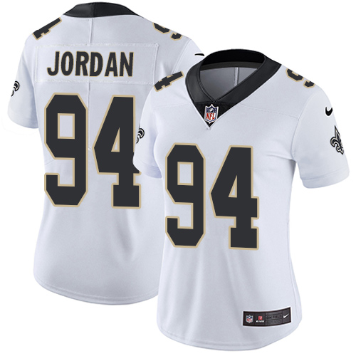 Personalized Women’s New Orleans Saints #94 Cameron Jordan White Untouchable Limited Stitched Jersey(Run Small)