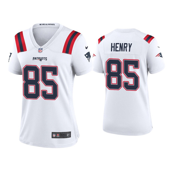 Personalized Women’s New England Patriots #85 Hunter Henry White Untouchable Limited Stitched Jersey