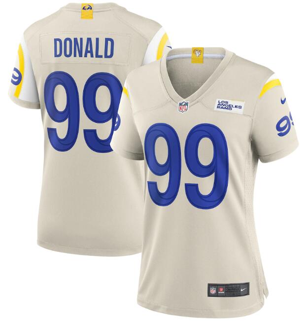 Personalized Women’s Los Angeles Rams #99 Aaron Donald Bone Untouchable Limited Stitched Jersey(Run Small)