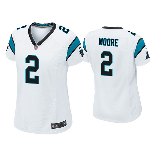 Personalized Women’s Carolina Panthers #2 D.J Moore White Untouchable Limited Stitched NFL Jersey(Run Small)