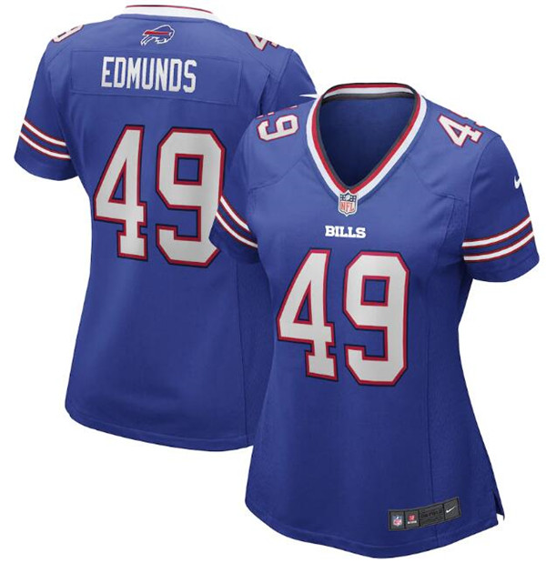 Personalized Women’s Buffalo Bills #49 Tremaine Edmunds Blue Untouchable Limited Stitched Football Jersey