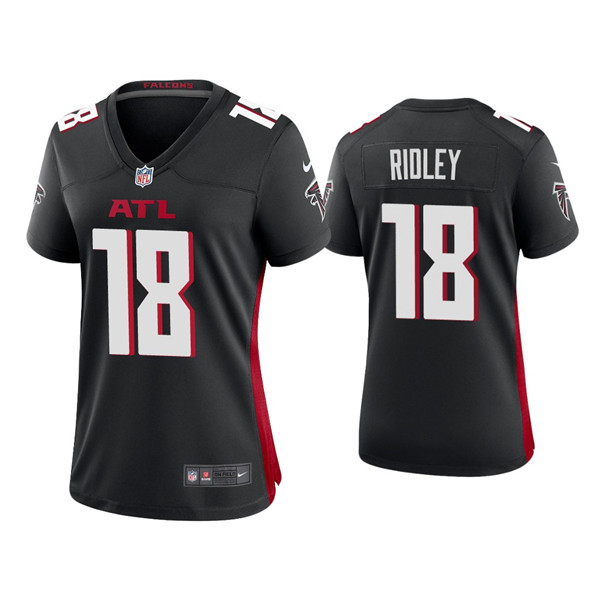 Personalized Women’s Atlanta Falcons #18 Calvin Ridley New Black Stitched Jersey(Run Small)