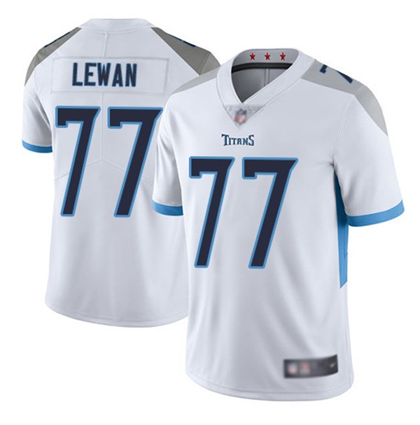 Personalized Youth Tennessee Titans #77 Taylor Lewan White Untouchable Limited Stitched Jersey