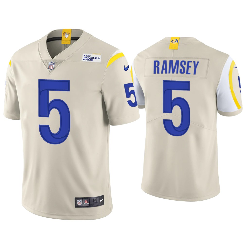 Personalized Youth Los Angeles Rams #5 Jalen Ramsey Bone Untouchable Limited Stitched Jersey