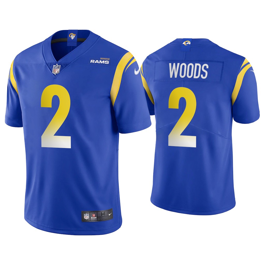 Personalized Youth Los Angeles Rams #2 Robert Woods Royal Untouchable Limited Stitched Jersey