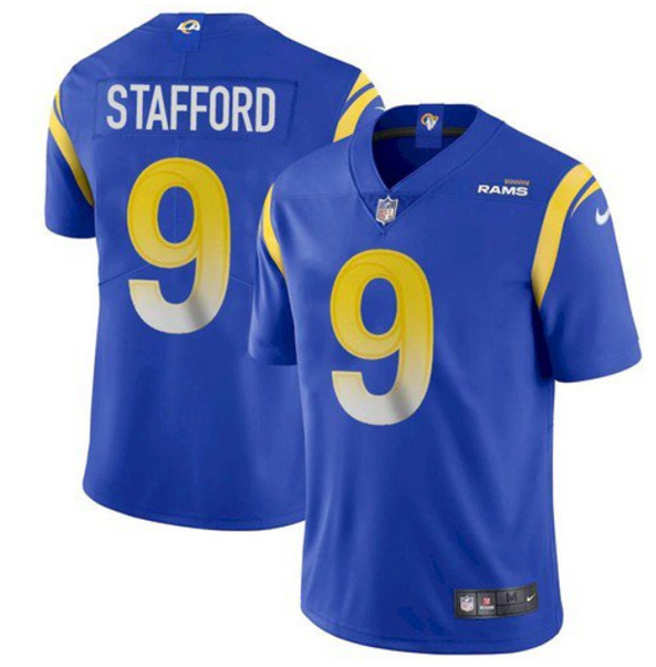 Personalized Youth Los Angeles Rams #9 Matthew Stafford Royal Untouchable Limited Stitched Jersey