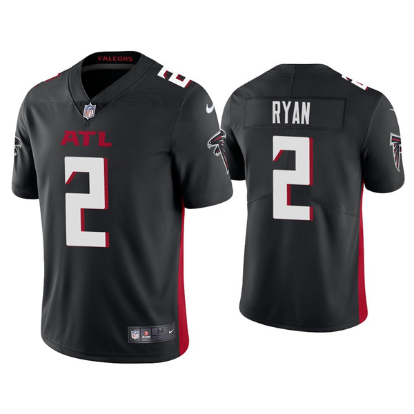 Personalized Youth Atlanta Falcons #2 Matt Ryan Black Untouchable Limited Stitched Jersey