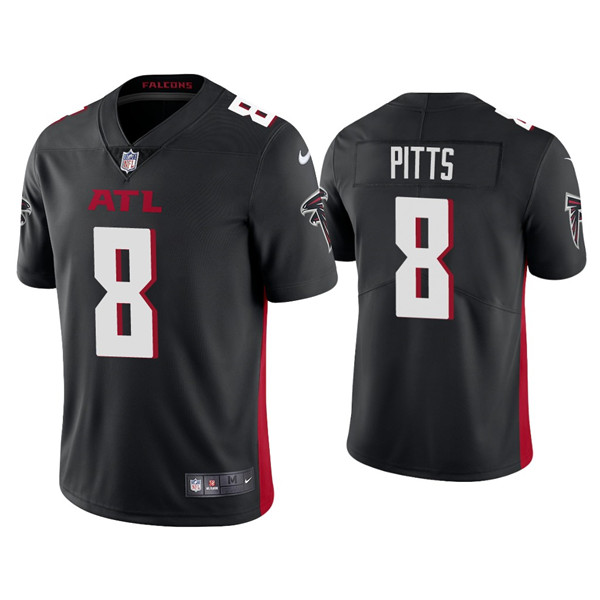 Personalized Youth Atlanta Falcons #8 Kyle Pitts Black Untouchable Limited Stitched Jersey