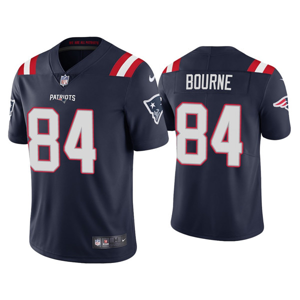 Personalized Men’s New England Patriots #84 Kendrick Bourne 2021 Navy Untouchable Limited Stitched Jersey