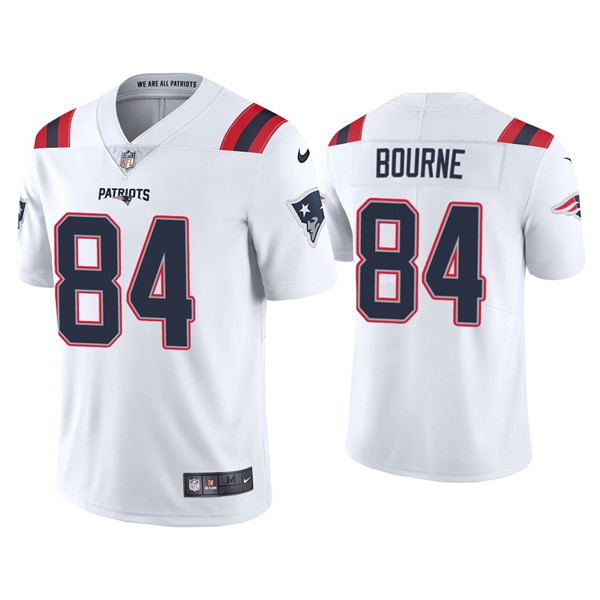 Personalized Men’s New England Patriots #84 Kendrick Bourne 2021 White Untouchable Limited Stitched Jersey