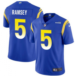 Personalized Men’s Los Angeles Rams #5 Jalen Ramsey Royal Untouchable Limited Stitched Jersey