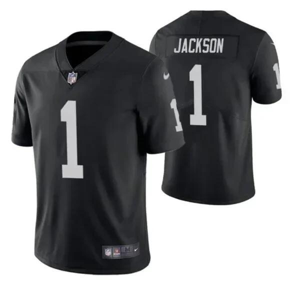 Personalized Men’s Las Vegas Raiders #1 DeSean Jackson Black Limited Stitched Jersey