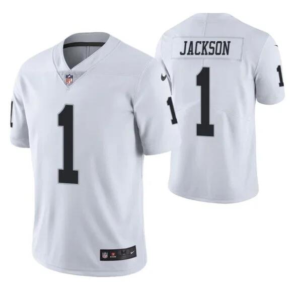 Personalized Men’s Las Vegas Raiders #1 DeSean Jackson White Limited Stitched Jersey