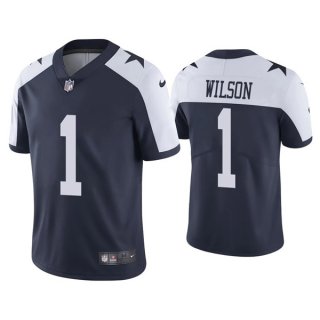 Personalized Men’s Dallas Cowboys #1 Cedrick Wilson Navy Thanksgiving Limited Stitched Jersey