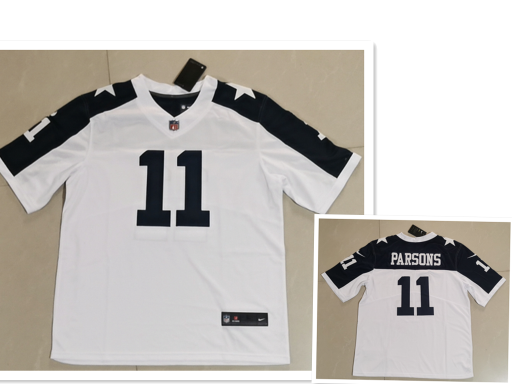 Personalized Men’s Dallas Cowboys #11 Micah Parsons White Thanksgiving Untouchable Stitched NFL Limited Jersey