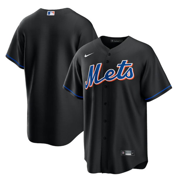 Personalized Men’s New York Mets Blank 2022 Black Cool Base Stitched Baseball Jersey