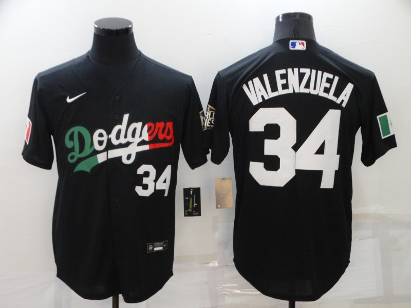 Personalized en’s Los Angeles Dodgers #34 Toro Valenzuela Black Cool Base Stitched Baseball Jersey
