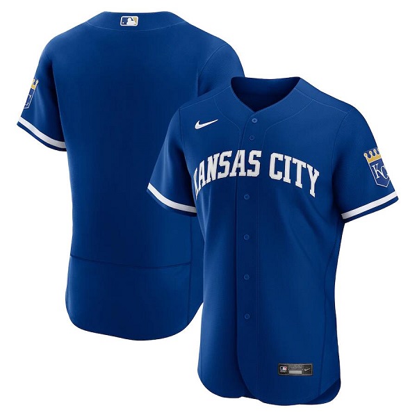 Personalized Men’s Kansas City Royals Blank Blue Flex Base Stitched Jersey