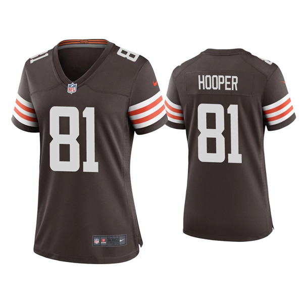 Personalized Women’s Cleveland Browns #81 Austin Hooper 2020 New Brown Stitched Jersey(Run Small)