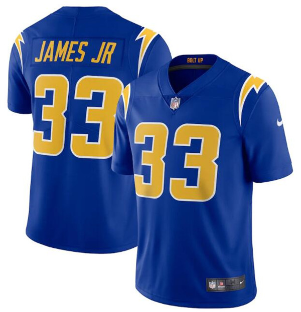 Personalized Youth Los Angeles Chargers #33 Derwin James JR Royal Untouchable Limited Stitched Jersey