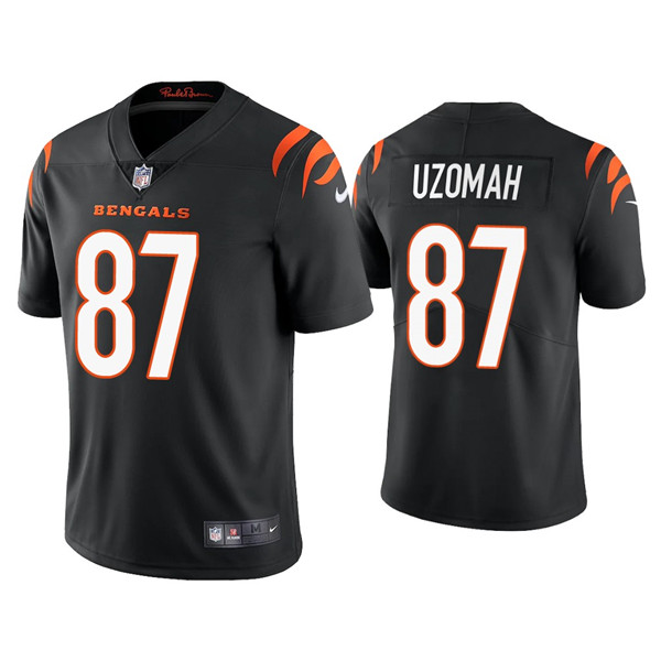 Personalized Youth Cincinnati Bengals #87 C.J. Uzomah Black Untouchable Limited Stitched Jersey