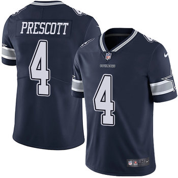 Personalized Big Size Men’s Cowboys #4 Dak Prescott Navy Blue Stitched NFL Untouchable Limited Jersey