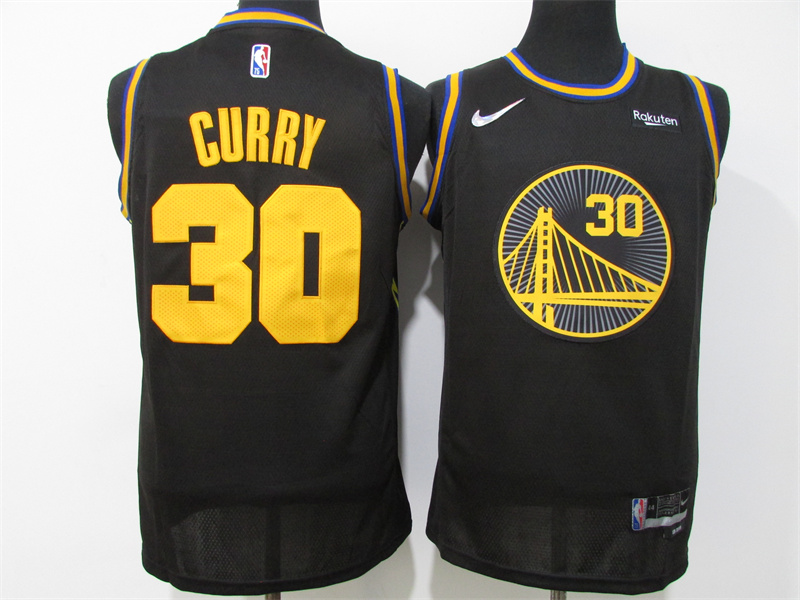 Personalized Warriors 30 Stephen Curry Black Diamond 75th Anniversary City Edition Swingman Jersey