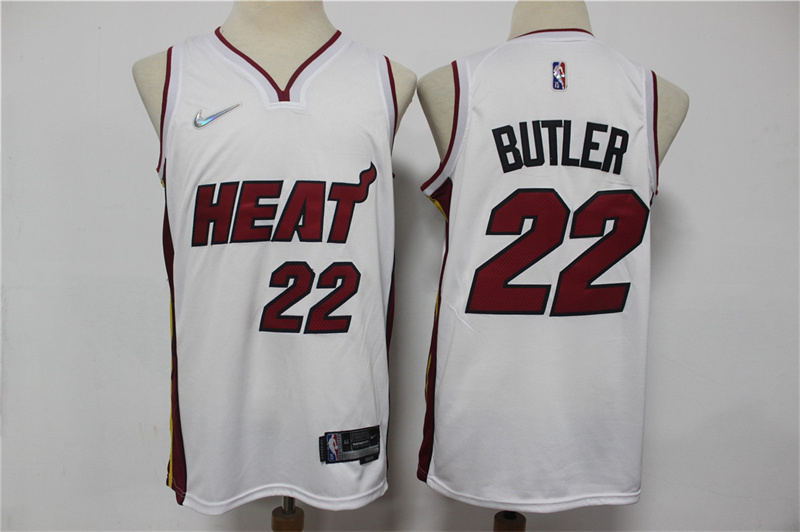 Personalized Heat 22 Jimmy Butler White Jordan Diamond 75th Anniversary City Edition Swingman Jersey