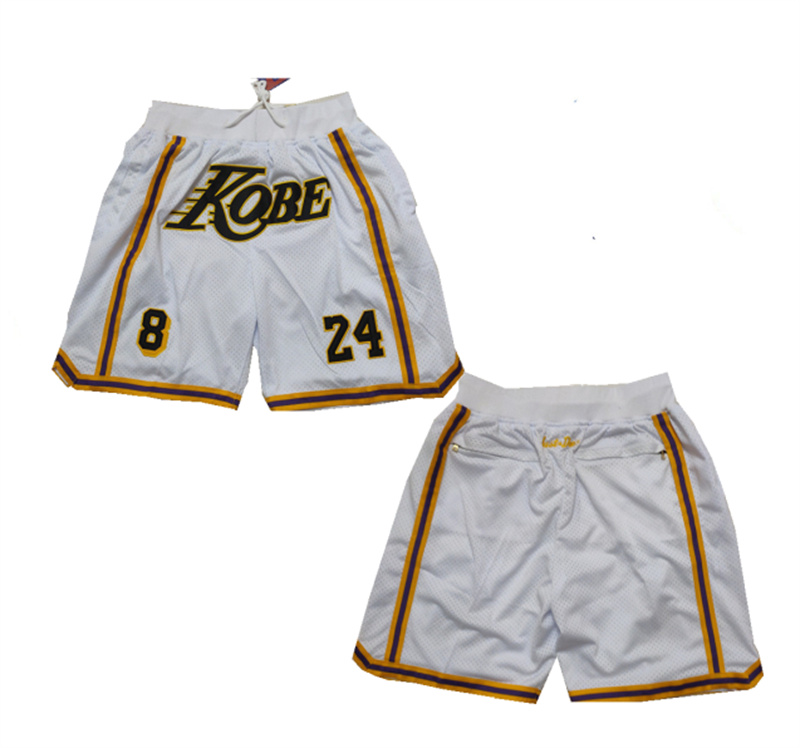 Personalized Men’s Los Angeles Lakers White Gold Shorts (Run Small)