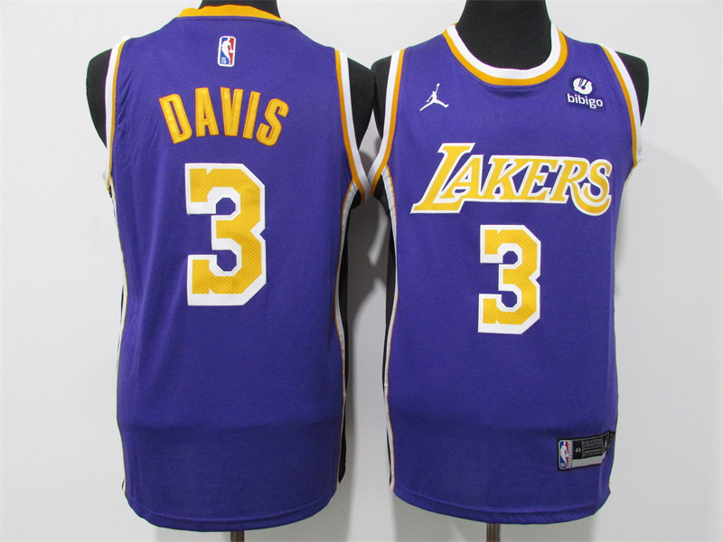 Personalized Lakers 3 Anthony Davis Purple 2022 City Edition Swingman Jersey