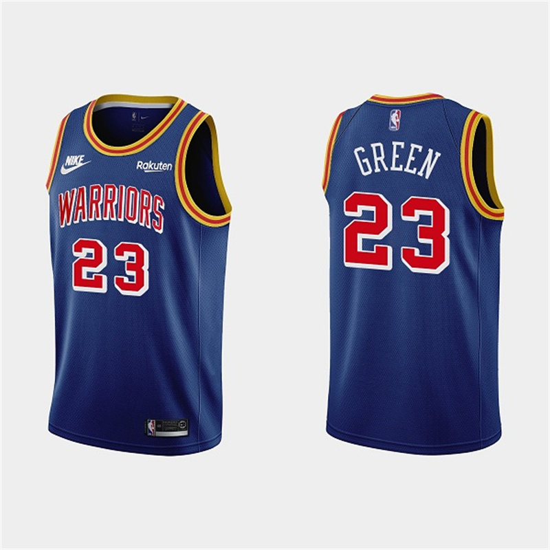 Personalized Men’s Golden State Warriors #23 Draymond Green Blue Stitched Basketball Jersey
