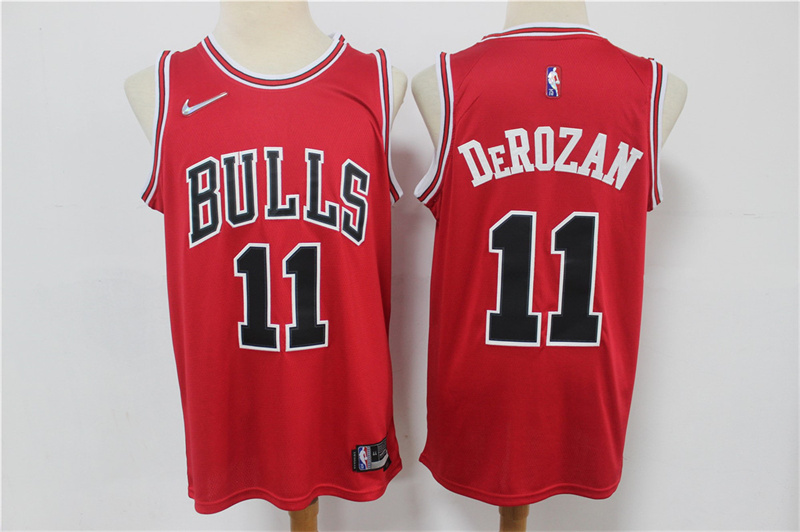 Personalized Bulls 11 DeMar DeRozan Red Diamond 75th Anniversary Swingman Jersey