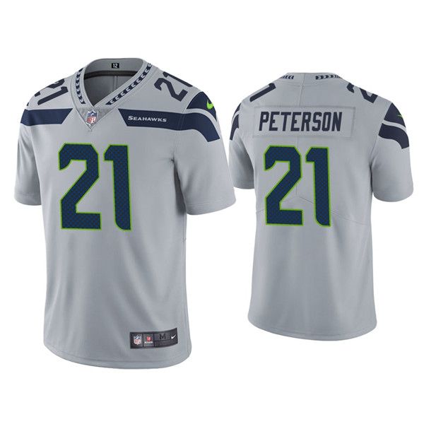 Personalized Men’s Seattle Seahawks #21 Adrian Peterson Grey Untouchable Limited Stitched Jersey