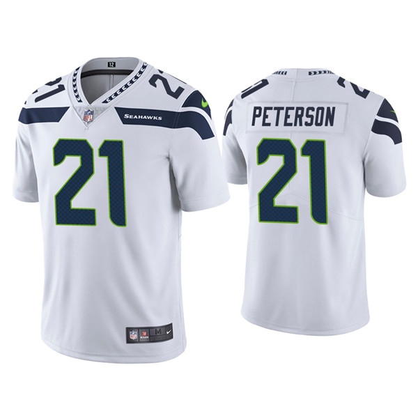 Personalized Men’s Seattle Seahawks #21 Adrian Peterson White Untouchable Limited Stitched Jersey