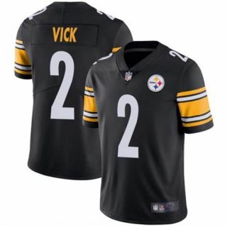Personalized Men’s Pittsburgh Steelers #2 Michael Vick Black Untouchable Limited Stitched Jersey