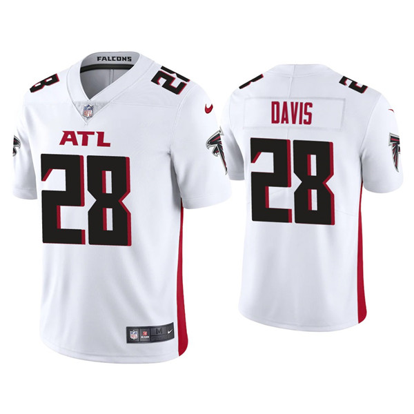 Personalized Men’s Atlanta Falcons #28 Mike Davis White Untouchable Limited Stitched Jersey