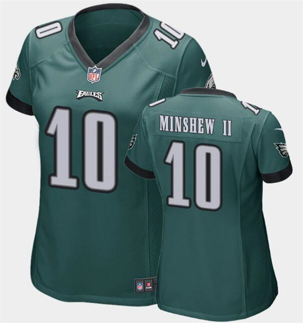 Personalized Women’s Philadelphia Eagles #10 Gardner Minshew II Green Untouchable Limited Stitched Football Jersey(Run Small)