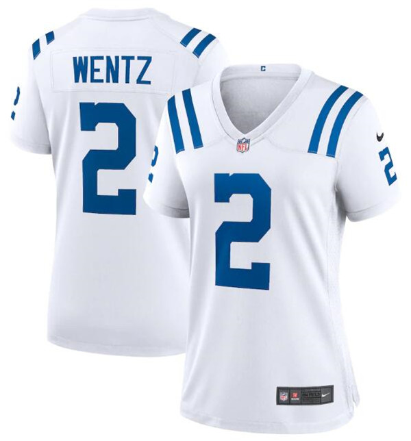 Personalized Women’s Indianapolis Colts #2 Carson Wentz White Untouchable Limited Stitched Jersey(Run Small)